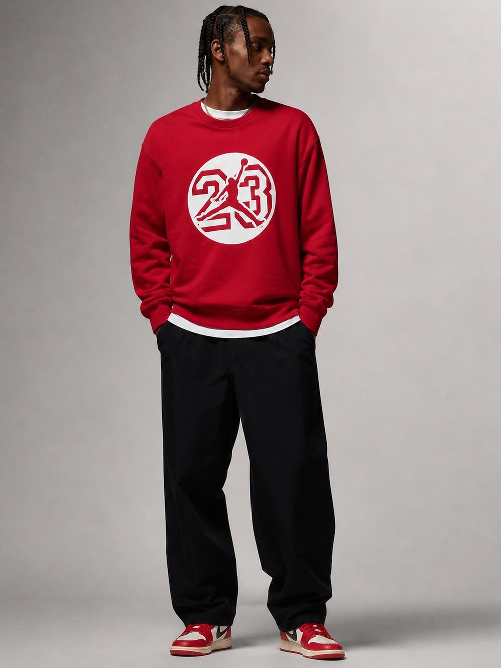Air Jordan Michal Jordan 23 Red Crewneck Sweatshirt XXL Jumpman Logo Pullover